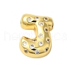 Rack Plating Brass Micro Pave Clear Cubic Zirconia Perdants KK-C067-11G-J-1