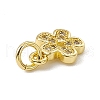 Brass Micro Pave Cubic Zirconia Charms ZIRC-F132-71G-3