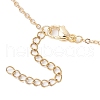 Word Mama Brass Micro Pave Clear Cubic Zirconia Pendant Cable Chain Necklaces for Women NJEW-TA00193-5