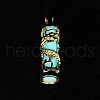 Synthetic Luminous Stone Column Pendants FIND-C058-01G-04-2