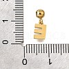 304 Stainless Steel Rhinstone Pendant STAS-H202-50G-E-3