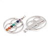 Chakra Natural Tiger Eye & Natural Lapis Lazuli & Natural Carnelian & Synthetic Turquoise & Glass Pendants G-NH0025-11P-2
