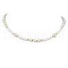 2Pcs 2 Colors Shell Pearl Bead & Glass Seed Beads Beaded Necklaces for Women NJEW-MZ00073-3