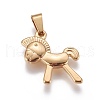 304 Stainless Steel Pendants STAS-L222-28G-2