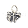 925 Sterling Silver Bowknot Charms with Jump Rings STER-M021-01AS-03-1