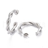 Tarnish Resistant 304 Stainless Steel Half Hoop Earrings X-EJEW-F257-07P-2