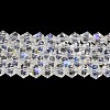 Transparent Electroplate Glass Beads Strands GLAA-F029-2mm-D13-1