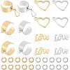 Unicraftale DIY Love Charm Cuff Ring Making Kit STAS-UN0039-60-1