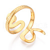 Snake 304 Stainless Steel Cuff Ring Components STAS-T066-28G-3