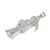 Brass Micro Pave Cubic Zirconia Pendants KK-R230-11P-2