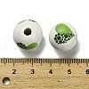 St. Patrick's Day Series Printed Schima Wood European Beads WOOD-V002-01E-3