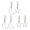 3 Pairs 3 Style Alloy Dangle Earrings Set EJEW-JE05552-1