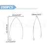 Unicraftale 200Pcs 304 Stainless Steel Earring Hooks STAS-UN0058-49-3