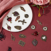 DICOSMETIC 24Pcs 12 Styles Halloween Alloy Pendants FIND-DC0006-02-4