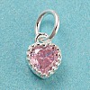925 Sterling Silver Birthstone Charms STER-G035-01E-04-1