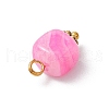 Dyed Natural Agate Cube Charms PALLOY-JF03963-5
