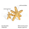 Ocean Themes Stainless Steel Adjustable Cuff Rings for Women VG5206-2-1