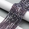 Transparent Electroplate Glass Beads Strands EGLA-A039-T4mm-A04-4