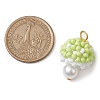 Seed Beads Beaded Charms PALLOY-MZ00332-02-2