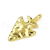 Textured Brass Pendants KK-M322-18G-2