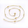304 Stainless Steel Ball Chain Necklaces NJEW-F221-11G-1