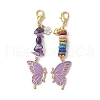 Butterfly Alloy Enamel Pendants Decoraiton HJEW-JM01637-03-1