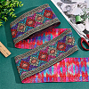 Ethnic Style Polyester Ribbon OCOR-WH0046-22-2