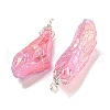 Electroplated Raw Rough Natural Quartz Crystal Big Pendants G-A229-02P-05-2