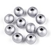Spray Painted Round Natural Schima Wood Beads WOOD-A018-8mm-02-1