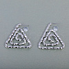 Triangle Spiral Pattern Brass Stud Earrings FT5549-2