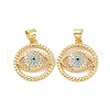 Brass Micro Pave Cubic Zirconia Pendants ZIRC-P106-52G-2