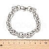 304 Stainless Steel Cable Chain Bracelets for Women BJEW-Q050-01C-P-3