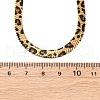 304 Stainless Steel Leopard Print Flat Snake Chain Necklaces for Women NJEW-A044-02B-G-01-5
