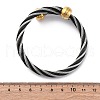 304 Stainless Steel Torque Bangles for Women BJEW-P310-22MC-5
