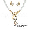 Alloy Rhinestones Earrings & Pendant Necklaces Sets for Women FS-WGC4FAA-01-4