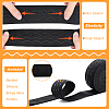 BENECREAT 8 Yards Polyester Non Slip Knitted Elastic Cord SRIB-BC0001-25-4