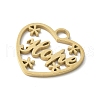 304 Stainless Steel Pendants STAS-E501-08G-2