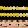 Frosted Transparent Glass Beads Strands GLAA-T032-T4mm-MBB11-4