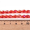 Transparent Electroplate Glass Beads Strands EGLA-N013-T6mm-B29-4