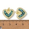 Brass Micro Pave Cubic Zirconia Pendants KK-A197-07G-3