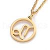 304 Stainless Steel Pendant Necklaces NJEW-Z004-01G-3