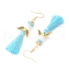 Angel 304 Stainless Steel Dangle Earrings EJEW-MZ00409-05-3