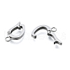 304 Stainless Steel Fold Over Clasps STAS-H233-05P-2