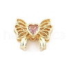 Brass Micro Pave Cubic Zirconia Beads KK-K371-48G-1