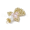 Glass Seed Beaded Angel Pendants PALLOY-MZ00652-01-4