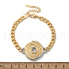304 Stainless Steel Cuba Link Chains Bracelets for Women STAS-Z117-08GP-5