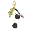 Silicone Rose Pendant Decorations HJEW-JM02590-03-2