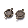 Tibetan Style Link Cabochon Bezel Settings X-TIBEP-0578-AB-LF-2