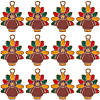 SUNNYCLUE 30Pcs Light Gold Tone Alloy Enamel Pendants ENAM-SC0005-18-1