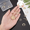   10Pcs 2 Style Brass Huggie Hoop Earring with 2Pcs Ring Stud Earring Findings KK-PH0002-84-5